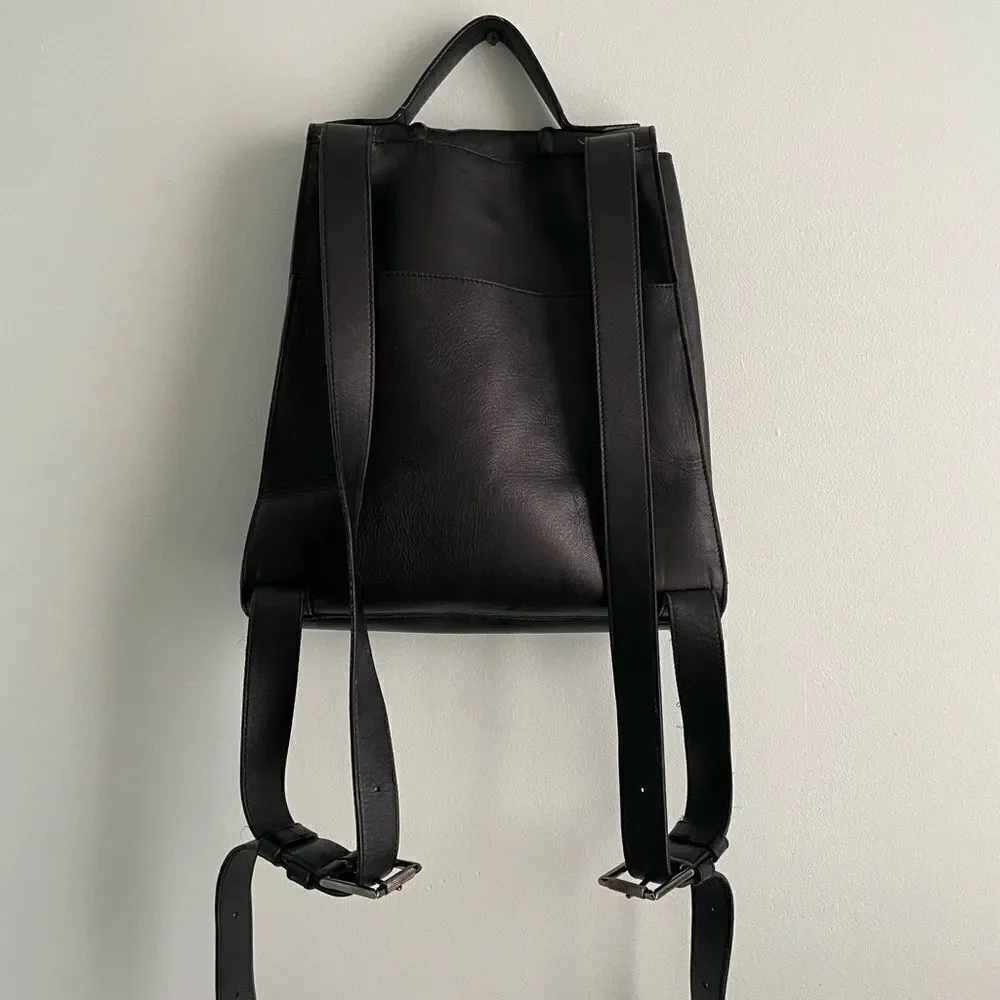 ‎Reece Hudson black leather Siren Backpack